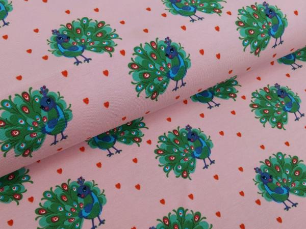 Baumwolljersey Penny Pfau hellrosa